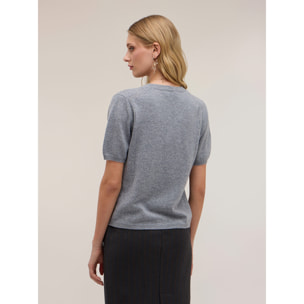 Motivi - Maglia in cashmere con dettaglio ajouré - Grigio