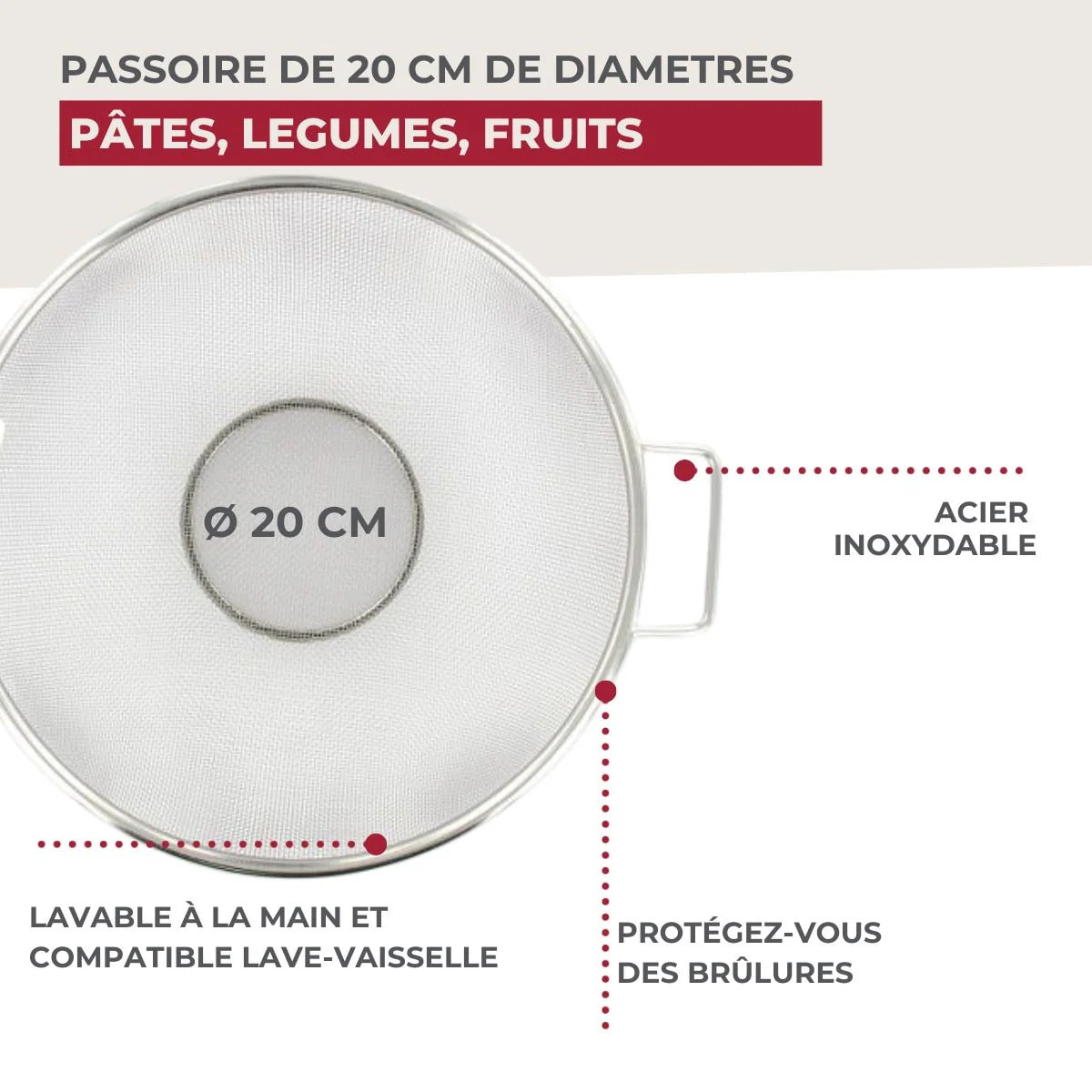 Ensemble de 2 Passoires tamis Fackelmann