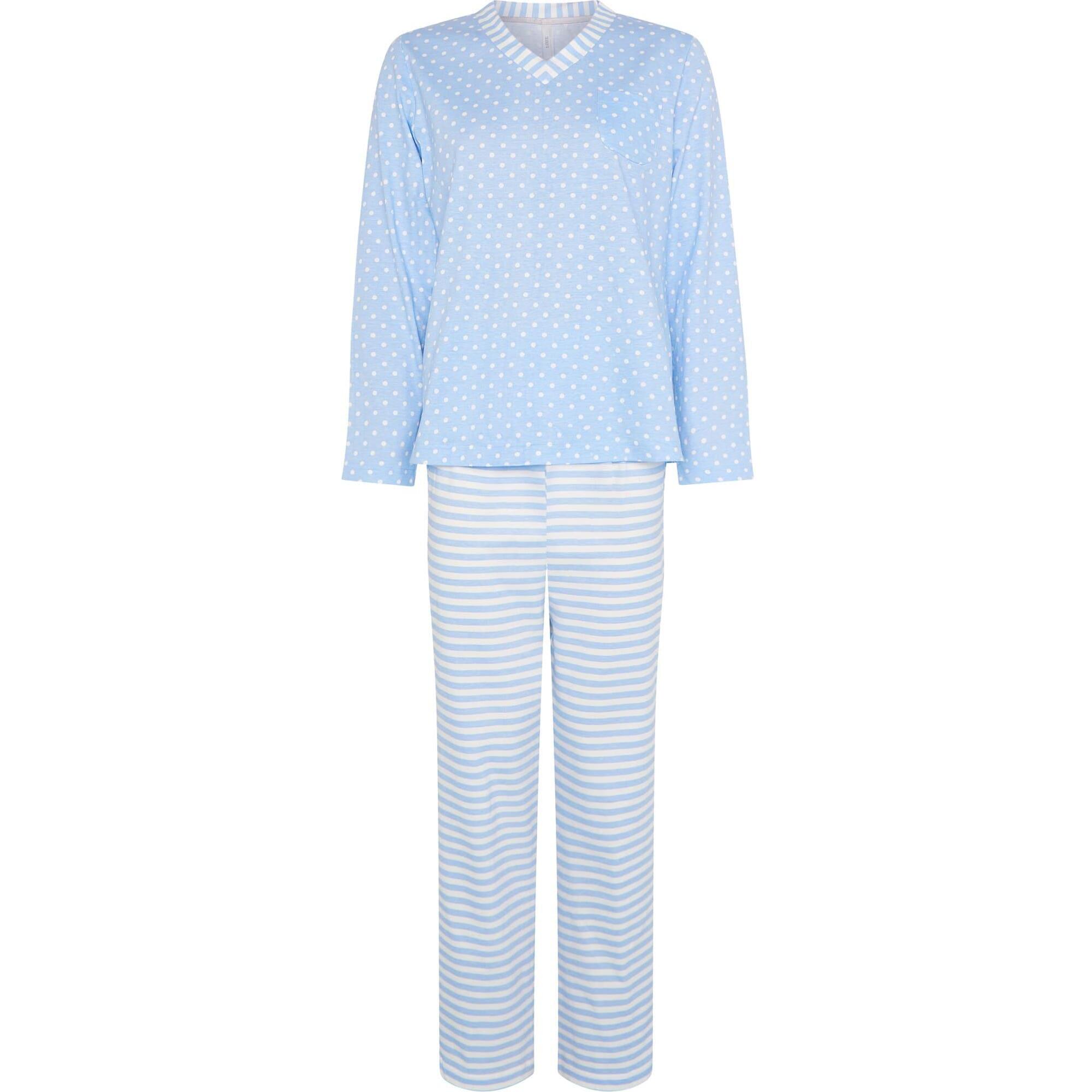 Pijama mujer de rayas y topos de pico