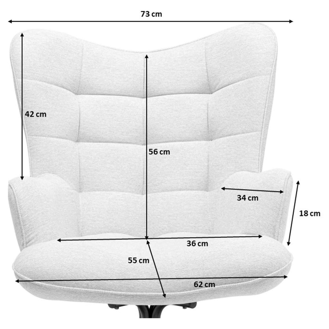 Fauteuil pivotant Oscar crème Kare Design