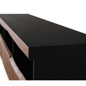 Mueble TV de Madera de Acacia 180 Cm Estilo Rústico Moderno