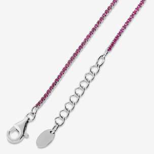 Bracciale Tennis con Cubic Zirconia Rosse 1.2mm