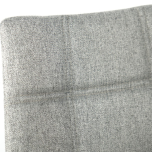 Chaise en tissu dossier avec piétement en bois massif - DEB