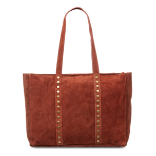 Alonte bolso de hombro mujer. Piel auténtica Gamuza.