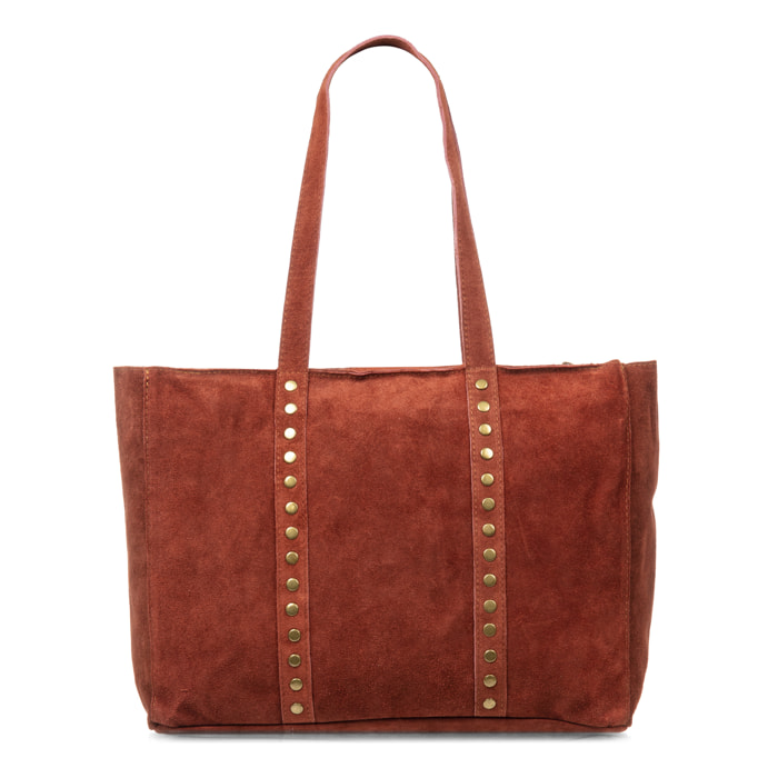 Alonte bolso de hombro mujer. Piel auténtica Gamuza.