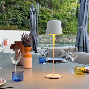 Lampe de table sans fil LED KELLY WHITE H38CM