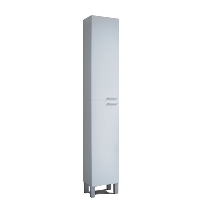 Columna Baño 2 Puertas + 4 Estantes 182 Cm Blanco
