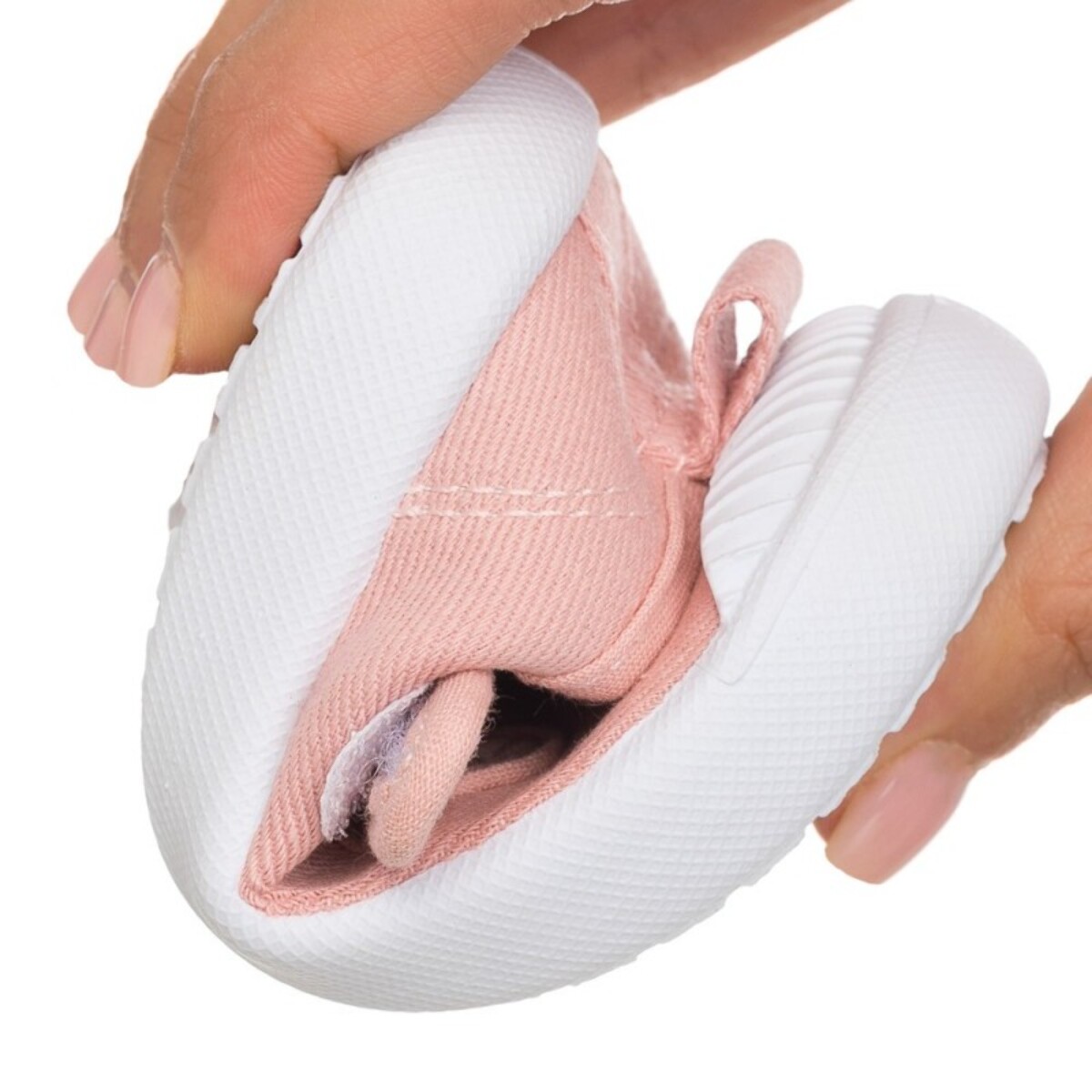 Lona rosa con Velcro, básica, versátil y cómoda, ideal para combinar con todo