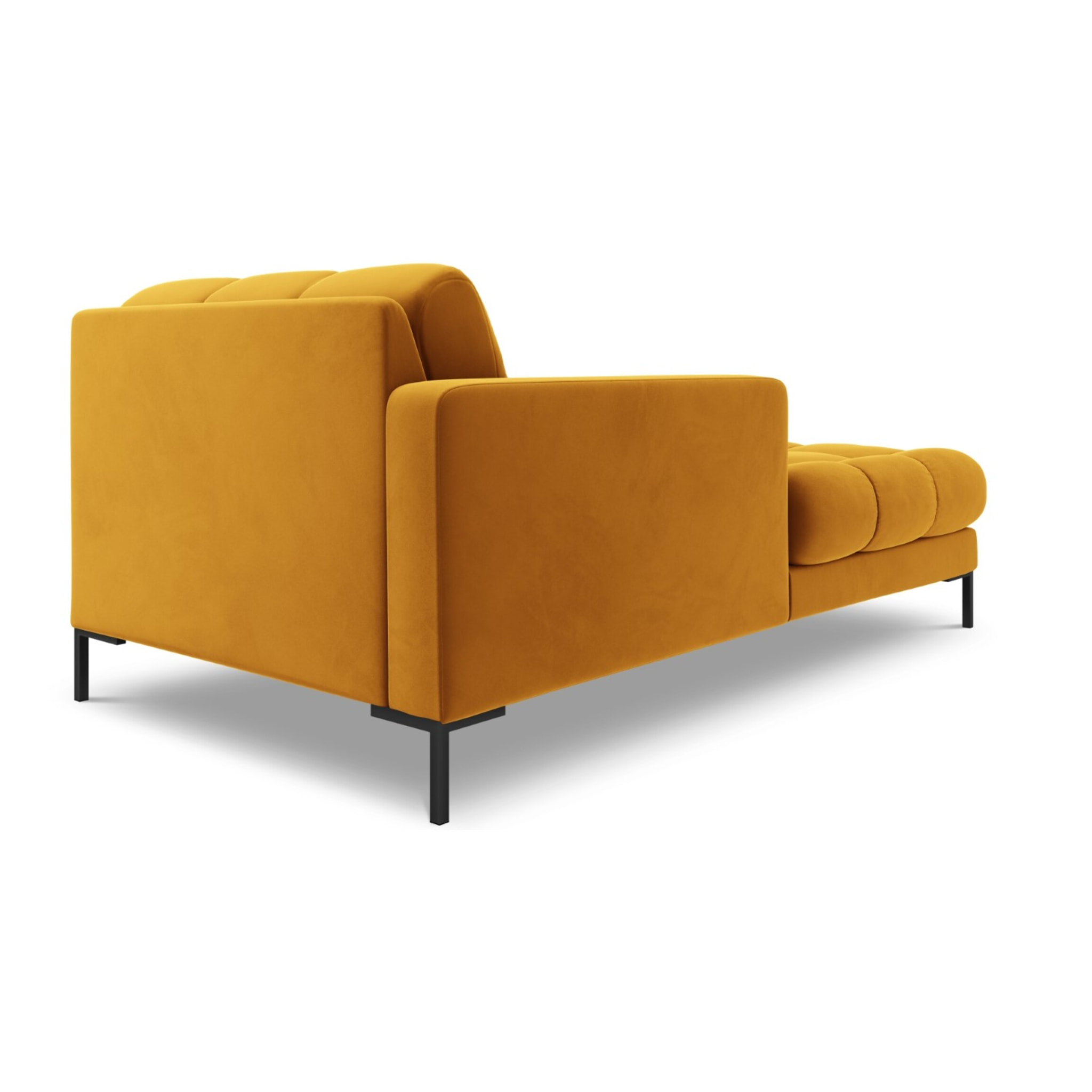 Méridienne gauche "Bali" en velours jaune