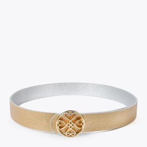 Cintura double face trifoglio cuori