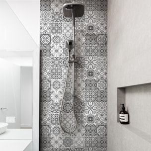 Stickers muraux - Sticker Mural Carrelage adhésif Cuisine Salle de Bain - 24 STICKERS CARRELAGES AZULEJOS VIOLETTINA