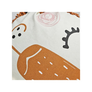 Coussin en forme de lion avec housse amovible en coton - CHARLIE