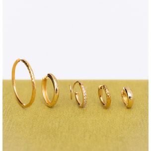 Orecchino River L  in Acciaio Placcato Oro