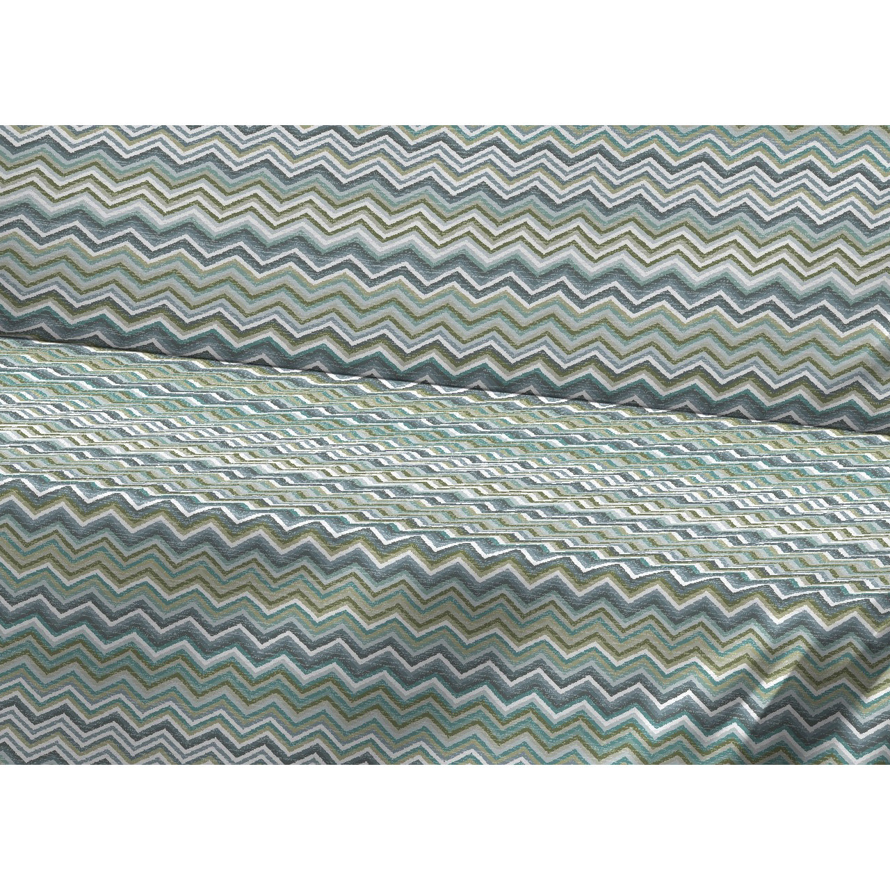 Telo Arredo Copritutto Grand Foulard Copridivano Copriletto 100% Cotone Disegno Baia Verde