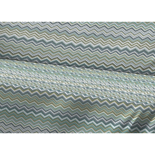 Telo Arredo Copritutto Grand Foulard Copridivano Copriletto 100% Cotone Disegno Baia Verde