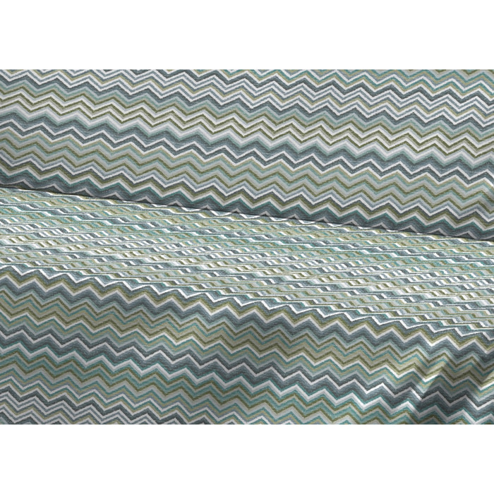 Telo Arredo Copritutto Grand Foulard Copridivano Copriletto 100% Cotone Disegno Baia Verde