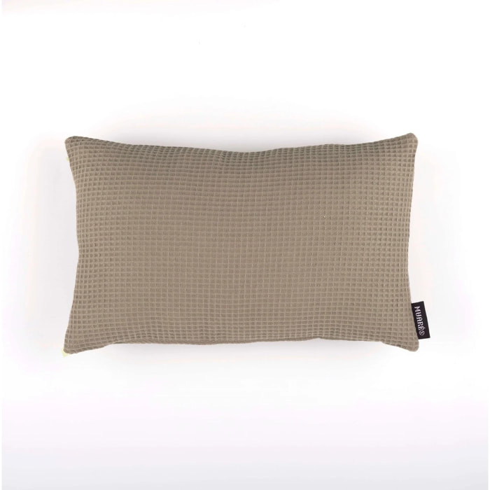 Housse de coussin Waffle Noyer 30x50 cm