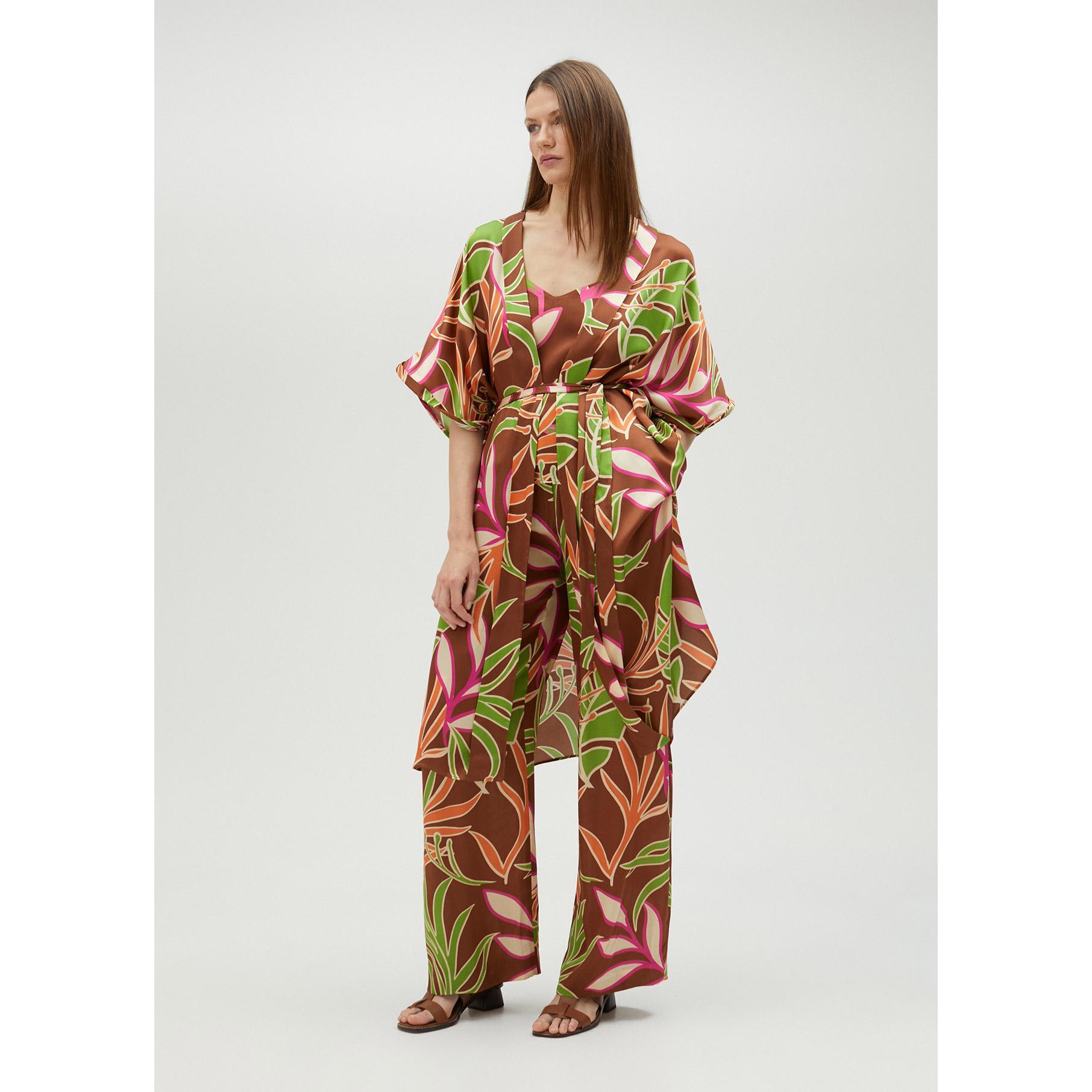 Pantaloni morbidi con stampa floreale