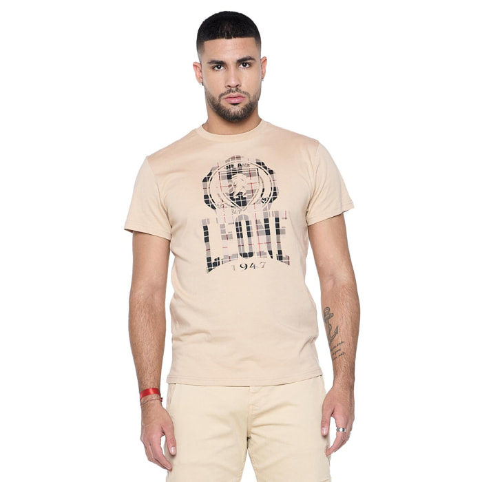 T-shirt da uomo a maniche corte logo tartan "Treatments"