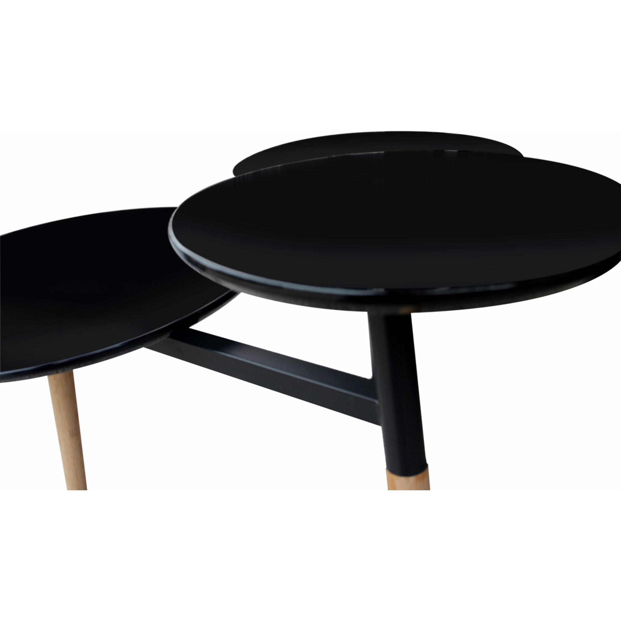 Tavolino di design Butler 300 con piani sfalsati