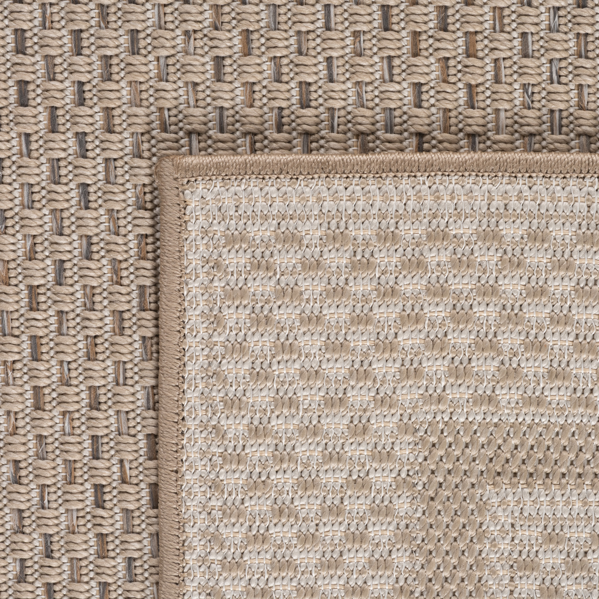 TENERIFE - Tapis intérieur/extérieur beige, design contemporain