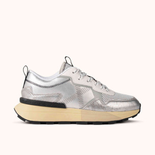 Sneakers Plateadas con Suela de Plataforma MUNICH HI-MAX 01