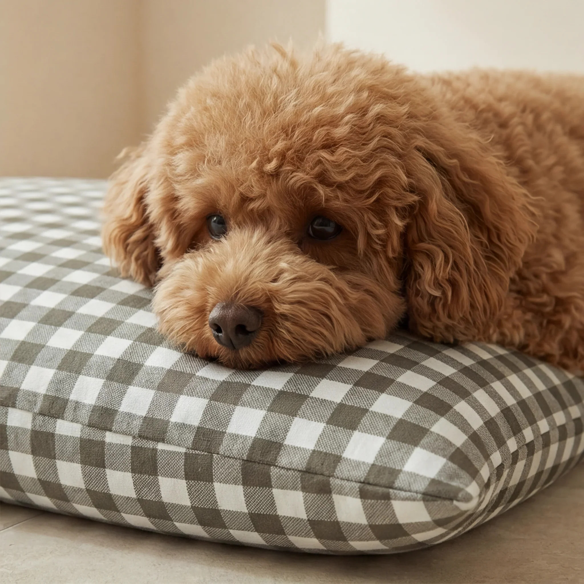 Lit pour animaux déhoussable et antitaches Aielo Marron