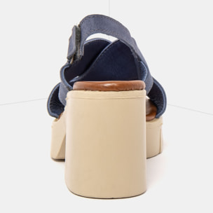 Sandalias con tacón 1990 NOBUCK OCEAN / EIVISSA color Ocean