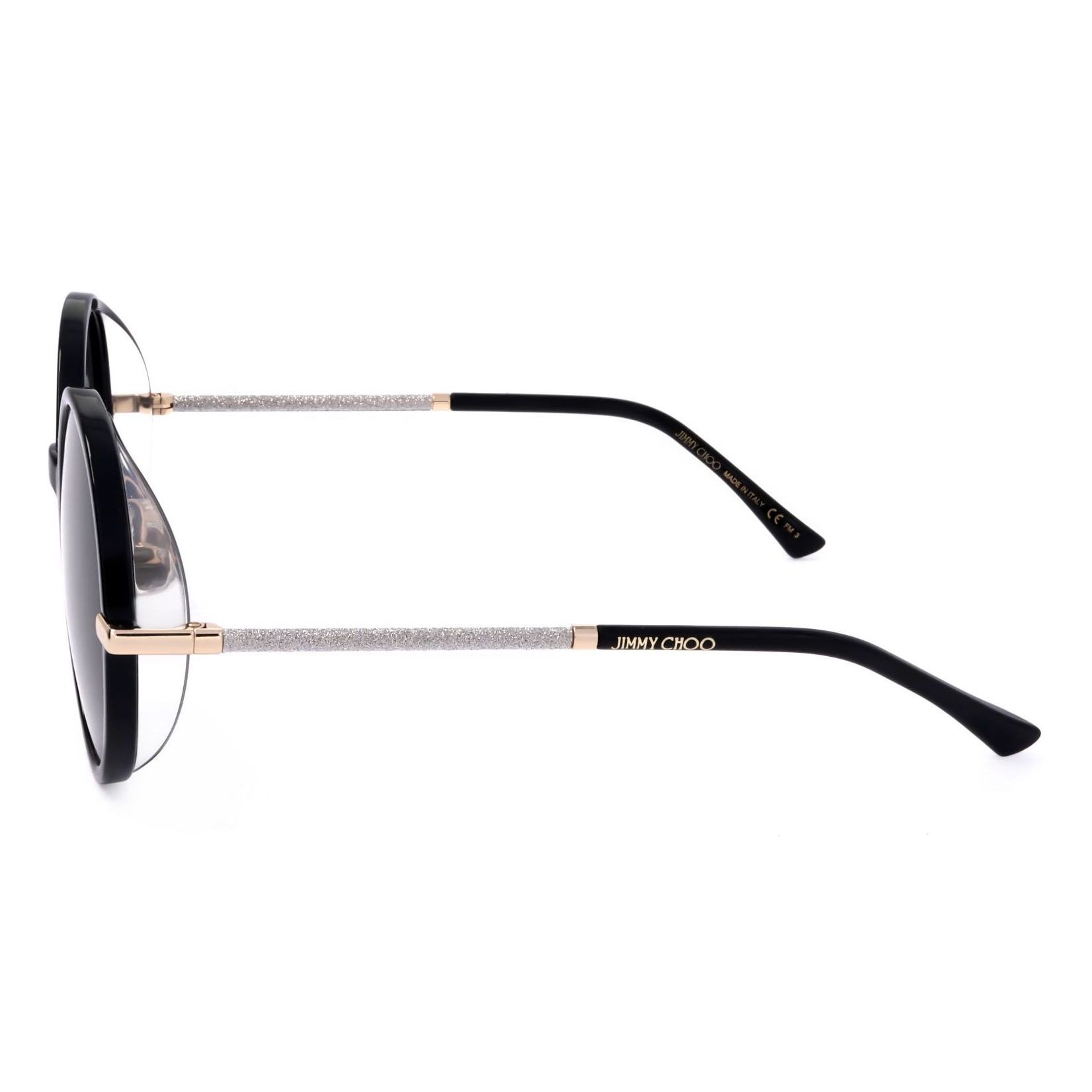 Jimmy Choo - Lunettes de soleil Crystal Glitter - noir - verres : gris foncé