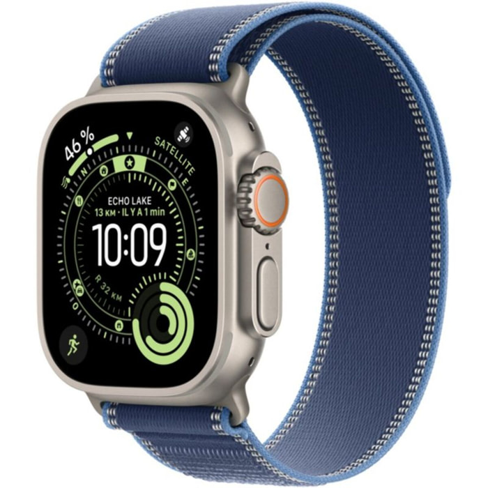 Bracelet APPLE 49 mm S/M Trail bleu/bleu vif