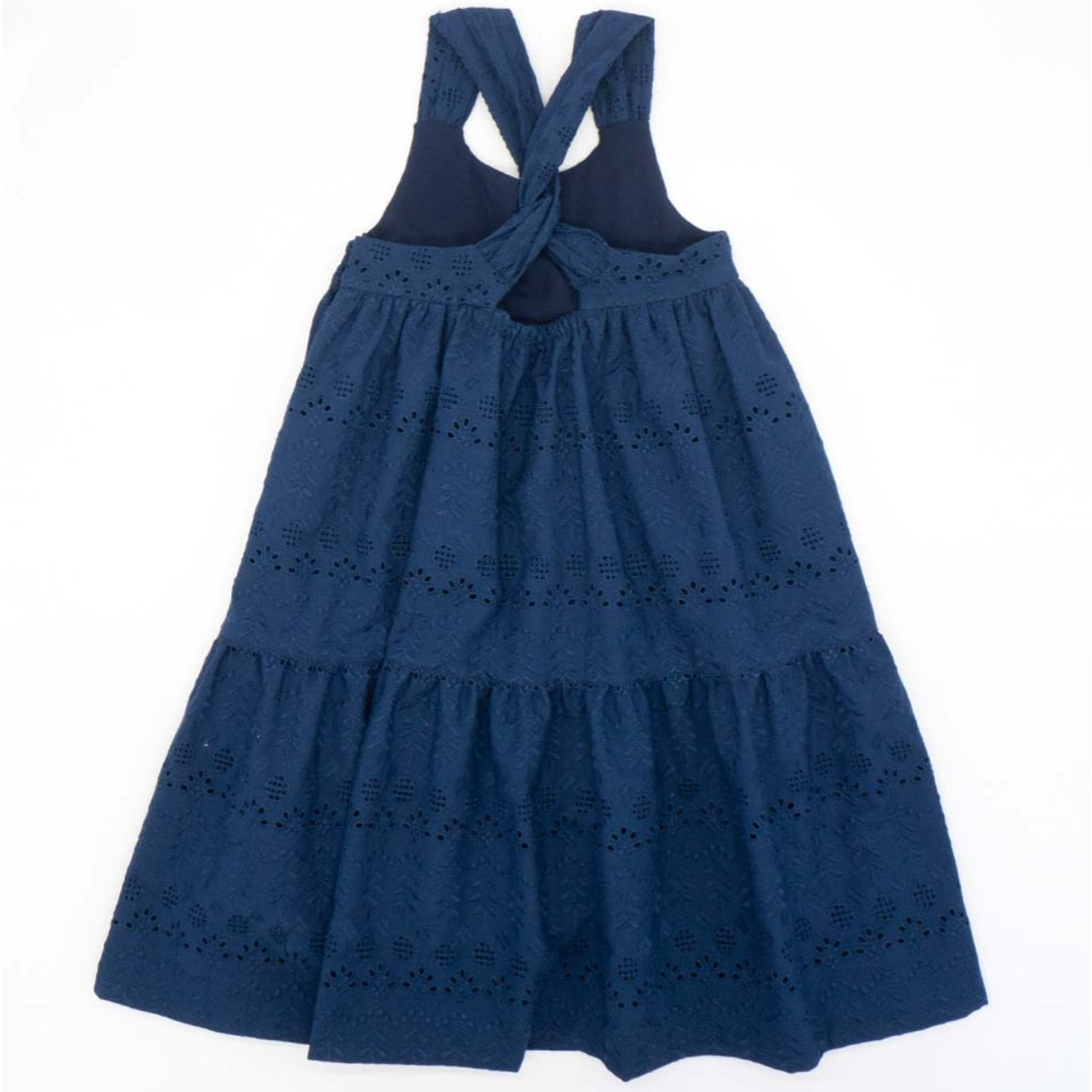 VESTIDO BORDADO MARINO