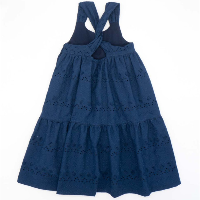 VESTIDO BORDADO MARINO