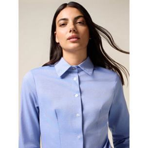 Oltre - Camisa de popelina 100% algodón - Light - blue