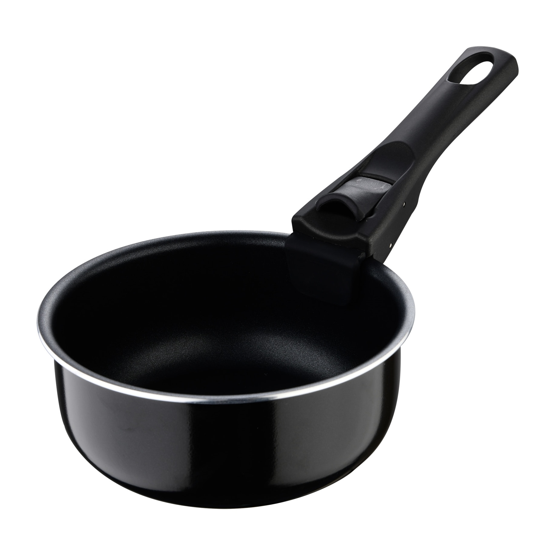 Juego de 3 cazos ø16ø18ø20cm en aluminio prensado negro click & cook san ignacio