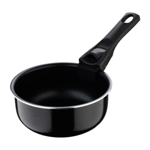 Juego de 3 cazos ø16ø18ø20cm en aluminio prensado negro click & cook san ignacio