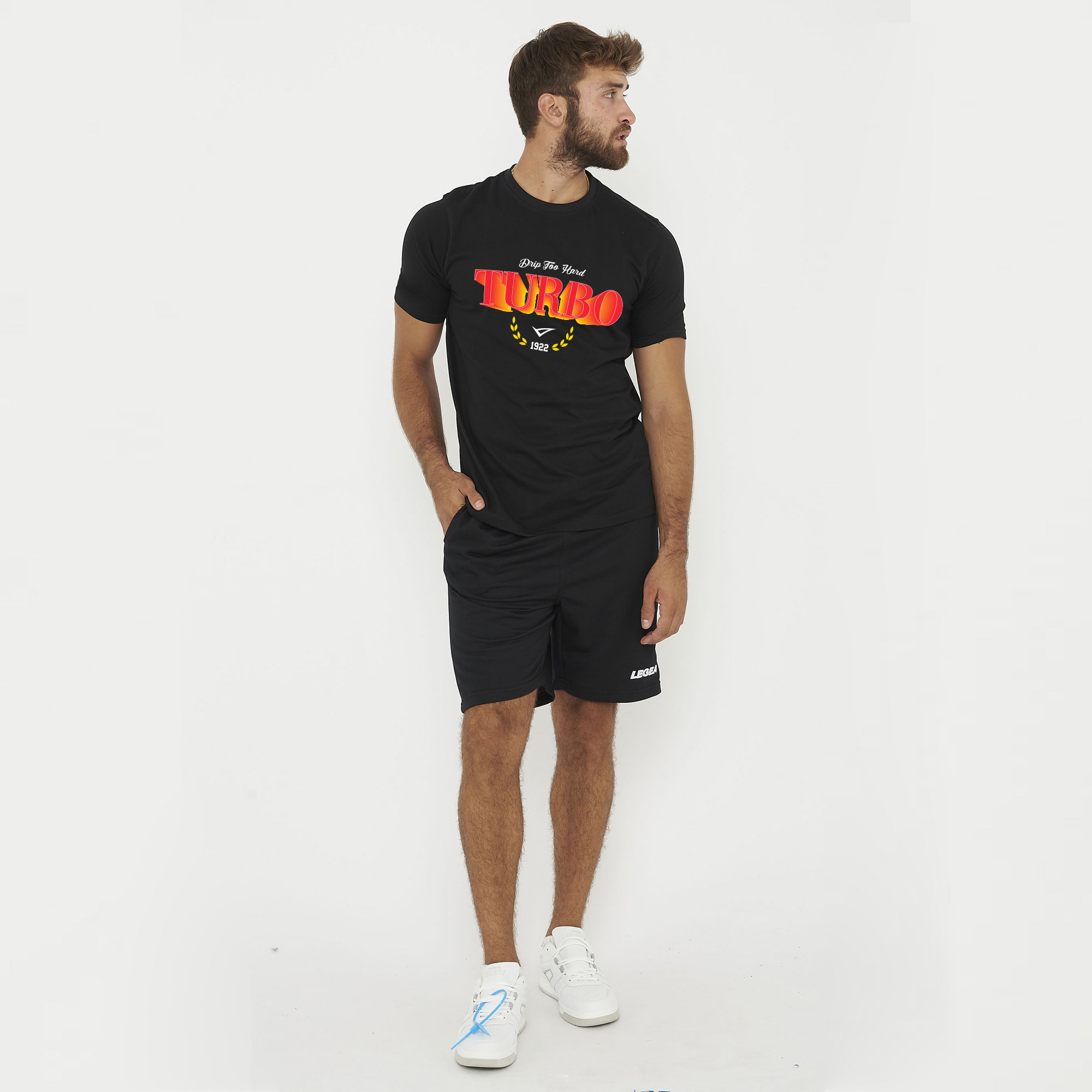 T-shirt in cotone TURBO nera