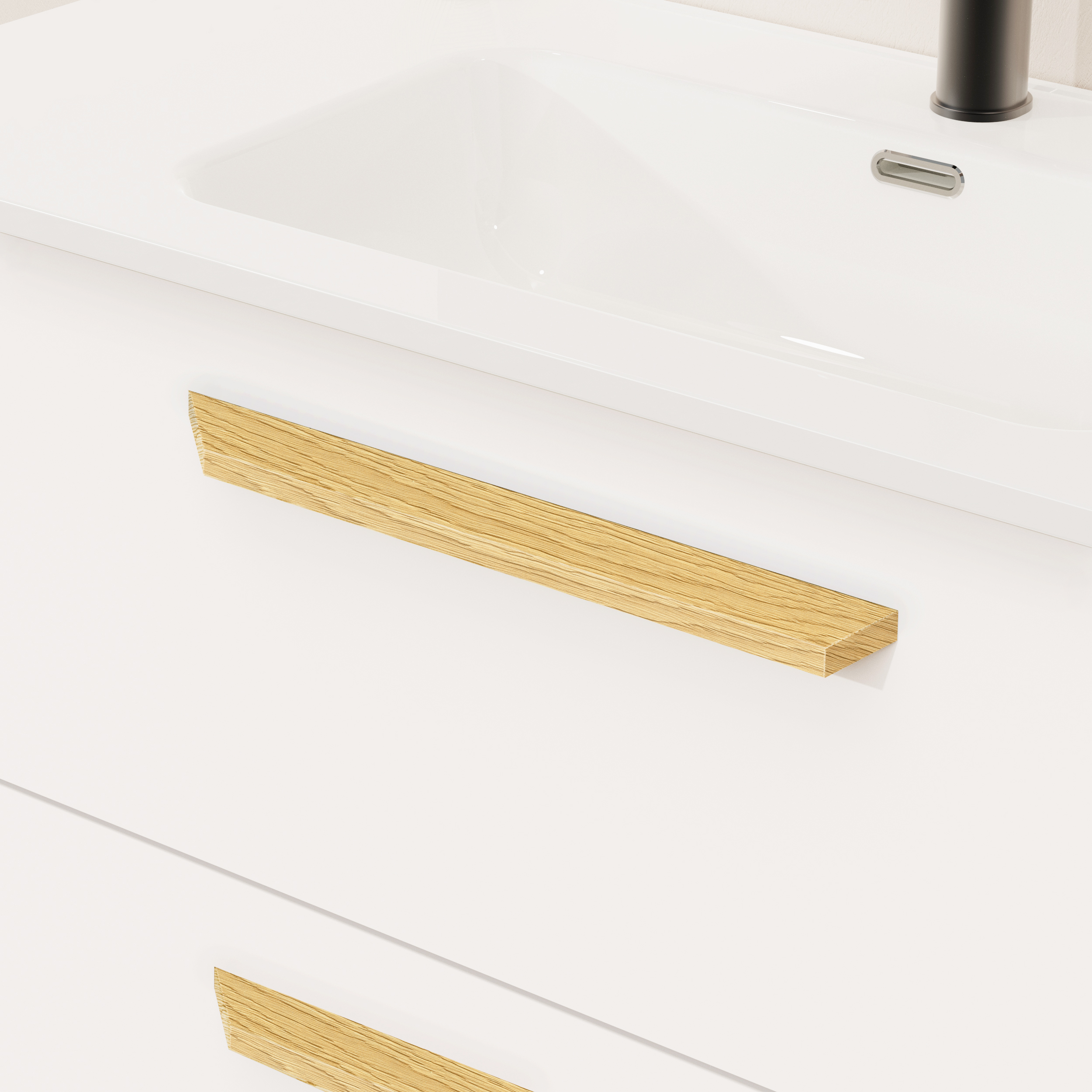 Conjunto de baño Melody, Alday, 100 cm, Blanco Mate