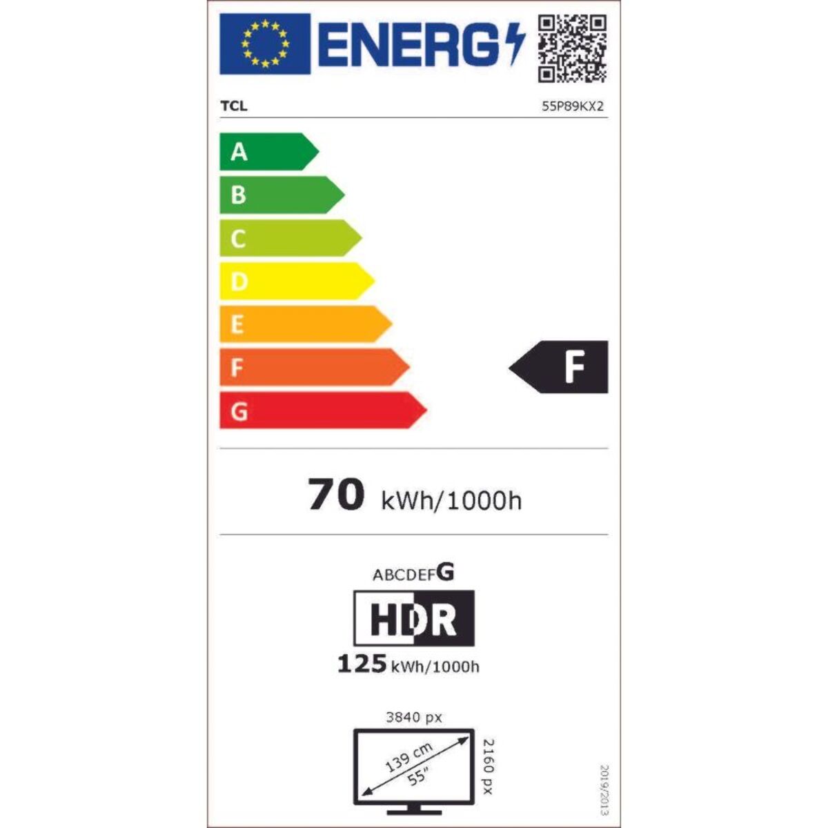 TV QLED TCL 55P89K 144Hz 2025