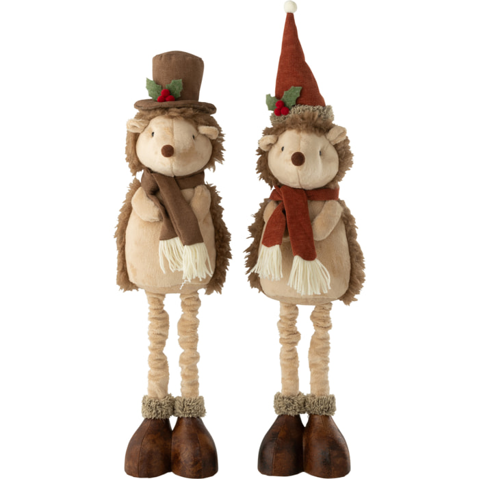 J-Line figurine Herisson Téléscopique - polyester - mix - small - 2 pcs