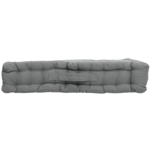 Coussin de sol uni en pur coton - Gris clair