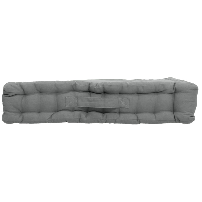Coussin de sol uni en pur coton - Gris clair