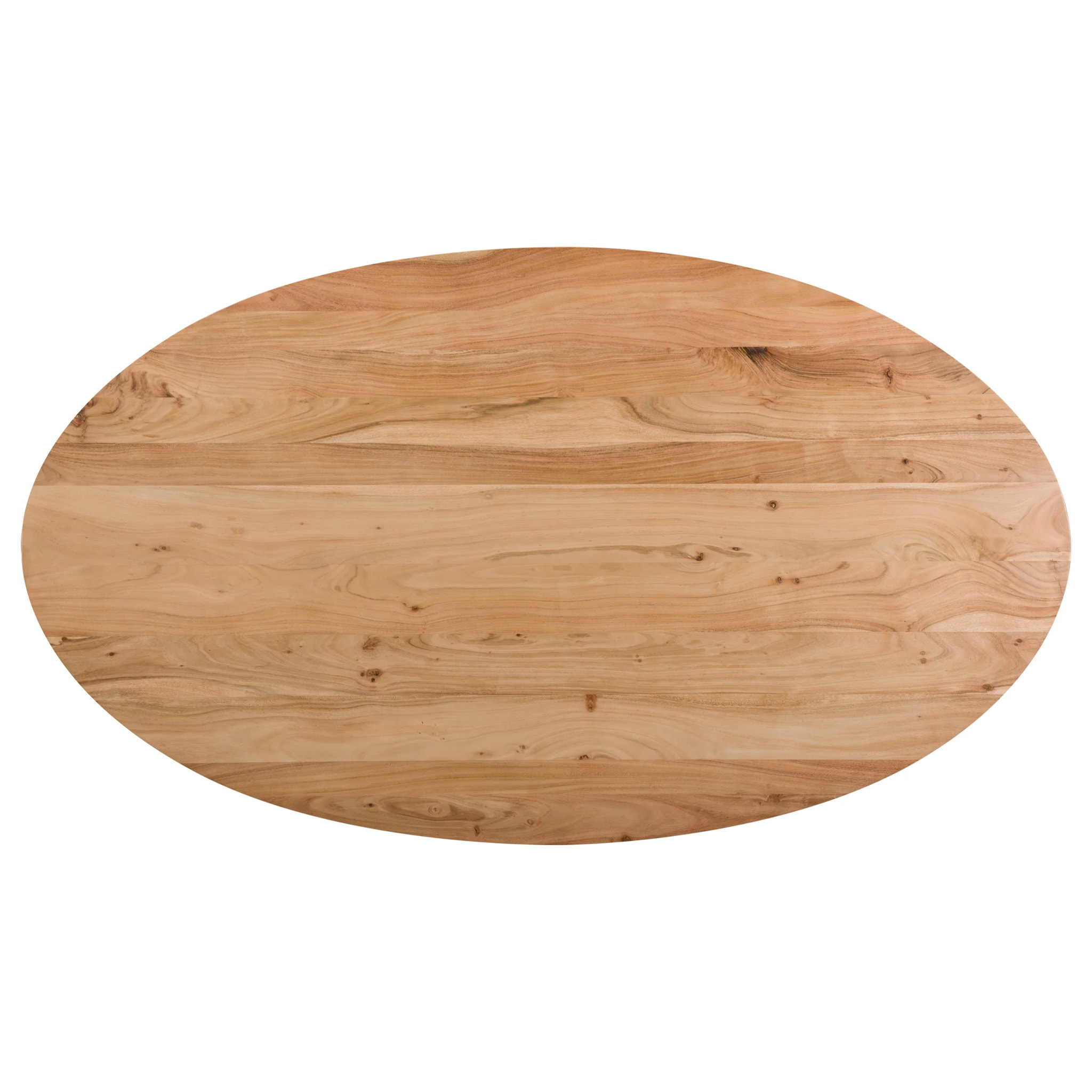 Table ovale 8 personnes en bois d'acacia et pieds en métal 200 cm - Matara