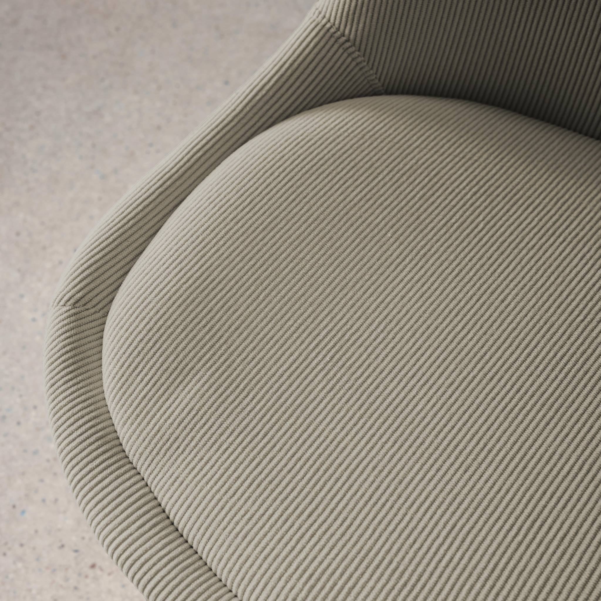 Lot de 4 chaises scandinaves revêtement velours côtelé gris clair. pieds bois de hêtre - Nils