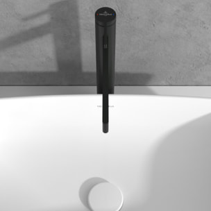 Mitigeur lavabo droit surélevé Dawn sans tirette Noir mat