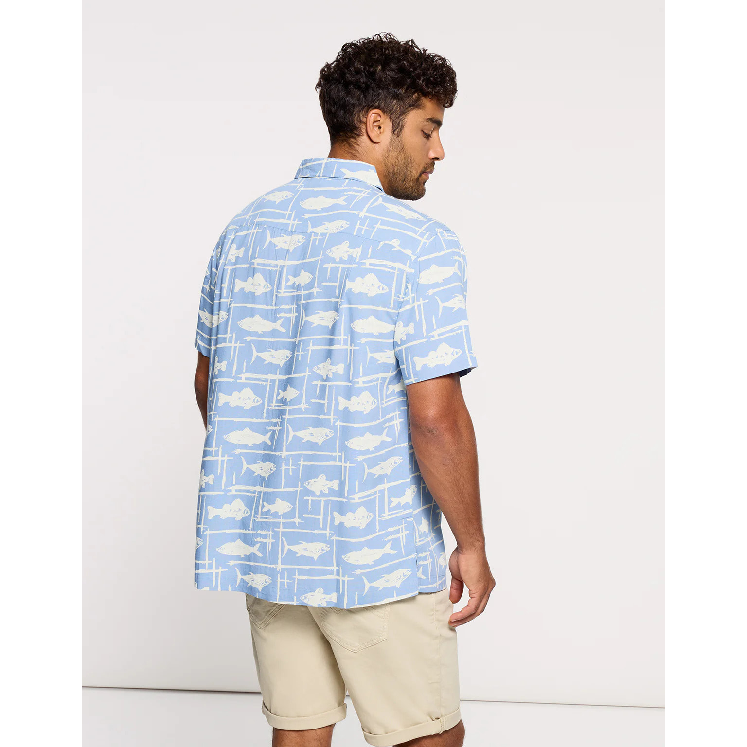 Camisa Manga Corta Azul Celeste - Moofy