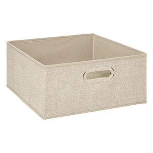 Panier tissu 31x15cm "Mix N' Modul" beige chiné