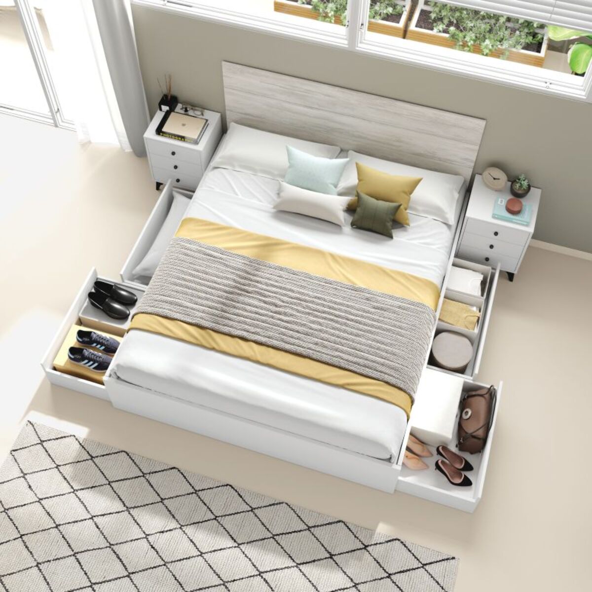 Cama Four Blanco Artik (Blanco Mate)