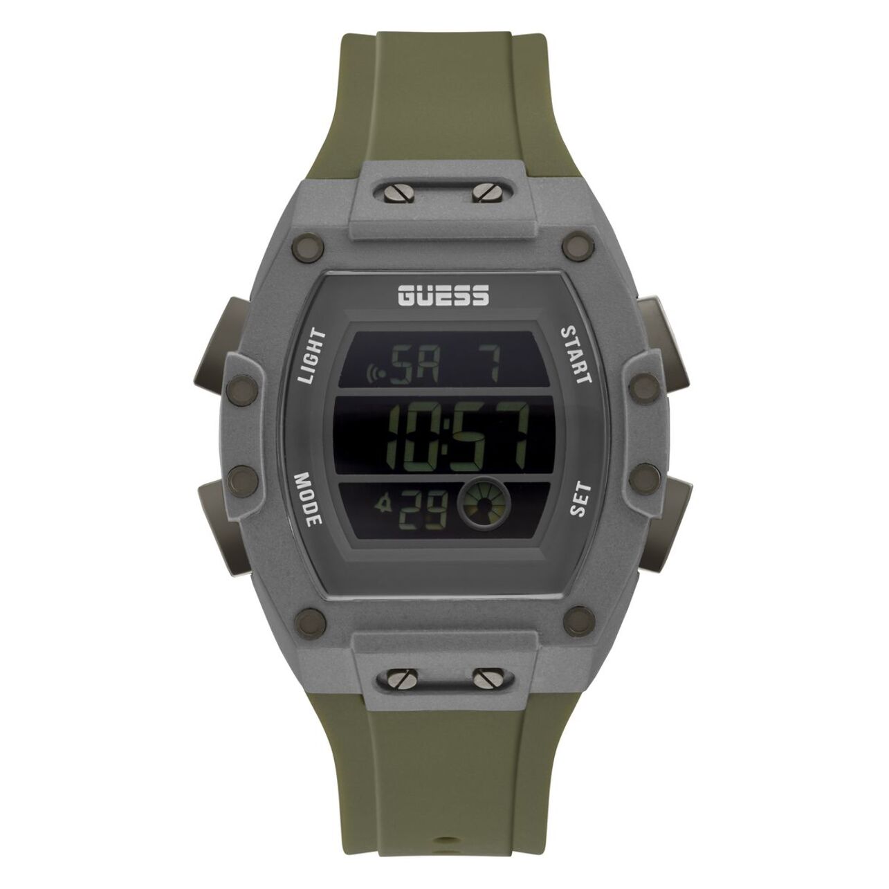 Reloj Guess GW0340G3 Hombre Digital Cuarzo con Correa de Silicona