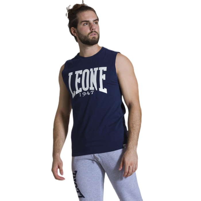 Maglietta da uomo senza maniche con logo grande