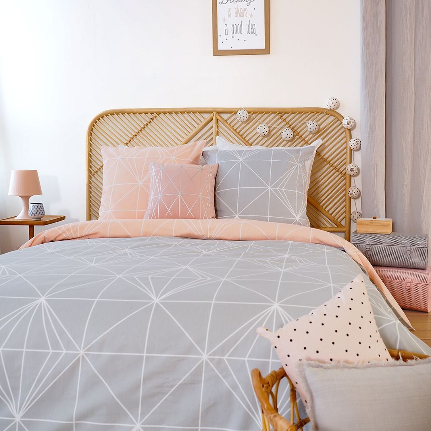 Parure housse de couette 3pcs 100% coton 57 fils shyne